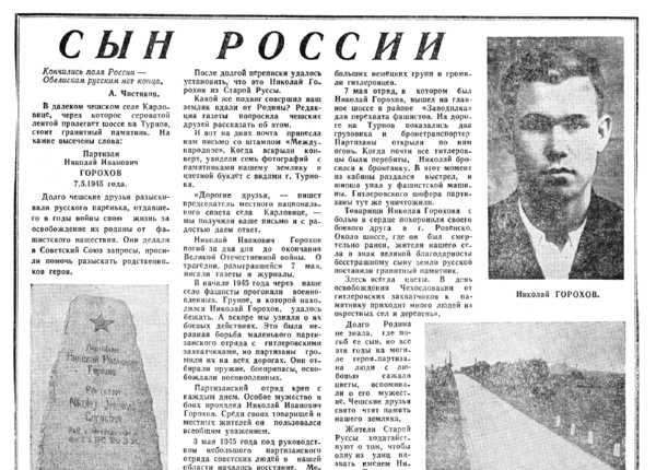 Акимов К. Сын России // Новгородская правда. – 1966. – 18 дек.